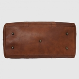 TÚI DU LỊCH DA BÊ MỀM CAO CẤP MÀU NÂU COGNAC 9277 -  MEDICI OF FLORENCE - SẢN XUẤT THỦ CÔNG TẠI ITALIA