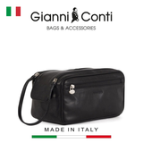 CLUTCH NAM MÀU ĐEN DA THẬT 915151-10 – GIANNI CONTI - SẢN XUẤT THỦ CÔNG TẠI ITALY