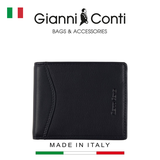 VÍ DA THẬT NAM MÀU XANH 587750-14 – GIANNI CONTI - SẢN XUẤT THỦ CÔNG TỪ ITALY