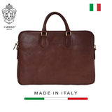 TÚI ĐỰNG LAPTOP DA CALFSKIN 110 - Heritage Brown -  MEDICI OF FLORENCE - SẢN XUẤT THỦ CÔNG TẠI ITALIA