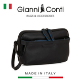 CLUTCH DA THẬT NAM MÀU ĐEN 4902103-10 – GIANNI CONTI - SẢN XUẤT THỦ CÔNG TẠI ITALY