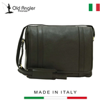 TÚI LAPTOP NAM DA SOFT CALFSKIN MÀU ĐEN 030491NE * 91Ne  – OLD ANGLER - SẢN XUẤT THỦ CÔNG TỪ ITALY