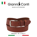 (SEO) THẮT LƯNG DA THẬT NAM MÀU NÂU 5155445-40-25 - GIANNI CONTI - SẢN XUẤT THỦ CÔNG TỪ ITALIA