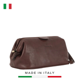 CLUTCH DA THẬT NAM MÀU NÂU TỐI – GIANNI CONTI - SẢN XUẤT THỦ CÔNG TỪ ITALY