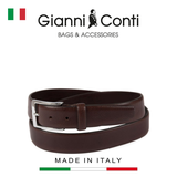 (SEO) THẮT LƯNG DA THẬT NAM MÀU NÂU 5155427-35-28 - GIANNI CONTI - SẢN XUẤT THỦ CÔNG TẠI ITALIA