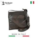 TÚI ĐEO CHÉO MÀU NÂU SẪM 069789TM - 89Tm – OLD ANGLER - SẢN XUẤT THỦ CÔNG TỪ ITALY