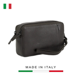 CLUTCH NAM MÀU NÂU ĐEN – GIANNI CONTI - SẢN XUẤT THỦ CÔNG TỪ ITALY