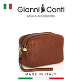 CLUTCH DA THẬT NAM MÀU NÂU 915014-25 – GIANNI CONTI - SẢN XUẤT THỦ CÔNG TẠI ITALY