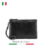 CLUTCH NAM MÀU ĐEN DA THẬT – GIANNI CONTI - SẢN XUẤT THỦ CÔNG TỪ ITALY