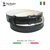 DÂY LƯNG DA NAM MÀU ĐEN 513905NE * 05Ne– OLD ANGLER - SẢN XUẤT THỦ CÔNG TỪ ITALY