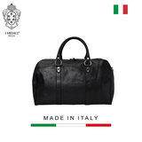 TÚI DU LỊCH DA CALFSKIN 9275 - Black -  MEDICI OF FLORENCE - SẢN XUẤT THỦ CÔNG TẠI ITALIA