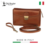 TÚI ĐEO CHÉO NAM MÀU NÂU – OLD ANGLER - SẢN XUẤT THỦ CÔNG TỪ ITALY
