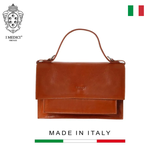 TÚI QUAI XÁCH DA CALFSKIN 2420 - Light Brown -  MEDICI OF FLORENCE - SẢN XUẤT THỦ CÔNG TẠI ITALIA