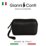 CLUTCH DA THẬT NAM MÀU ĐEN 1812109-10 – GIANNI CONTI - SẢN XUẤT THỦ CÔNG TẠI ITALY