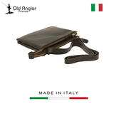 TÚI ĐEO CHÉO NAM MÀU ĐEN – OLD ANGLER - SẢN XUẤT THỦ CÔNG TỪ ITALY