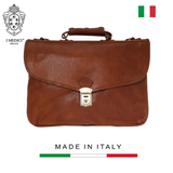 CẶP DA CALFSKIN 4000 - Brown -  MEDICI OF FLORENCE - SẢN XUẤT THỦ CÔNG TẠI ITALIA