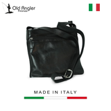 TÚI ĐEO CHÉO MÀU ĐEN 069789NE * 89Ne – OLD ANGLER - SẢN XUẤT THỦ CÔNG TỪ ITALY