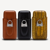 BAO DA ĐỰNG CIGAR KÈM DỤNG CỤ CẮT LUBINSKI HY-3304L  - LUBINSKI