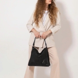 TÚI XÁCH NỮ DA THẬT MÀU ĐEN 9440540-10 – GIANNI CONTI - SẢN XUẤT THỦ CÔNG TẠI ITALY