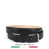 THẮT LƯNG DA THẬT NAM HAZEL MÀU ĐEN 9405241-35-10 - GIANNI CONTI - SẢN XUẤT THỦ CÔNG TỪ ITALIA