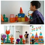 Đồ Chơi Xếp Hình Nam Châm Ánh Sáng Colorful Magnetic Tiles Mideer