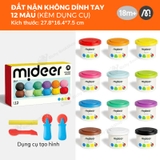 Combo đất nặn gạo hưũ cơ không dính tay, dùng nhiều lầm bộ 12 màu kèm dụng cụ