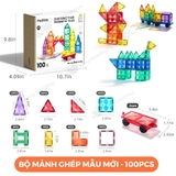 Đồ Chơi Xếp Hình Nam Châm Ánh Sáng Colorful Magnetic Tiles Mideer