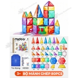 Đồ Chơi Xếp Hình Nam Châm Ánh Sáng Colorful Magnetic Tiles Mideer