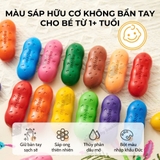 Pease Crayons Mideer - Bộ Sáp Màu Hình Quả Đậu Cho Bé Dễ Cầm Nắm