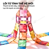 Đồ Chơi Xếp Hình Nam Châm Ánh Sáng Colorful Magnetic Tiles Mideer