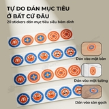 Phi tiêu cao su kèm sticker hồng tâm Mideer Suction Dart, Đồ chơi phi tiêu cho bé
