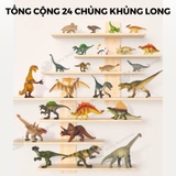 Mô hình khủng long mini cao su mềm Mideer Dinosaur Toys Set jurassic world T-rex spinosaurus