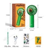 Mideer Portable Silence Fan – Quạt Cầm Tay Mini Siêu Êm, An Toàn Cho Bé