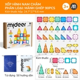 Đồ Chơi Xếp Hình Nam Châm Ánh Sáng Colorful Magnetic Tiles Mideer