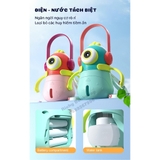 Máy Thổi Bong Bóng Tự Động Kèm Pin Và Dây Đeo Cho Bé - Monster Bubbles Mideer