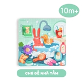 Bảng Ghép Hình Núm Gỗ Cao Cấp Cho Bé - Mideer Wooden Peg Puzzles