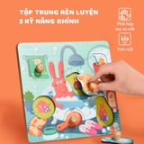 Bảng Ghép Hình Núm Gỗ Cao Cấp Cho Bé - Mideer Wooden Peg Puzzles