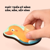 Bảng Ghép Hình Núm Gỗ Cao Cấp Cho Bé - Mideer Wooden Peg Puzzles