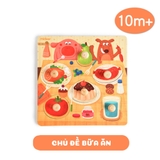 Bảng Ghép Hình Núm Gỗ Cao Cấp Cho Bé - Mideer Wooden Peg Puzzles