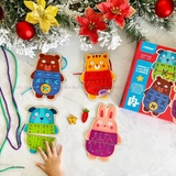 Đồ Chơi Thủ Công Montessories Nối Hình Động Vật - Animal Threading Game
