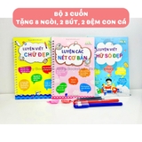 Bộ 3 Cuốn Luyện Viết Các Nét Cơ Bản, Chữ Đẹp, Số Đẹp