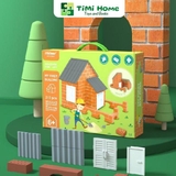 Bộ Xây Dựng Kiến Trúc Nhà Cửa DIY 217pcs Mideer
