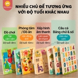 Bảng Ghép Hình Núm Gỗ Cao Cấp Cho Bé - Mideer Wooden Peg Puzzles