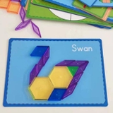 PATTERN BLOCK BỘ 6 HÌNH 6 MÀU/ HÌNH KHỐI MUÔN MÀU/ Giáo cụ montessori