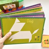 PATTERN BLOCK BỘ 6 HÌNH 6 MÀU/ HÌNH KHỐI MUÔN MÀU/ Giáo cụ montessori