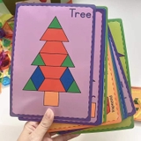 PATTERN BLOCK BỘ 6 HÌNH 6 MÀU/ HÌNH KHỐI MUÔN MÀU/ Giáo cụ montessori