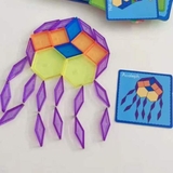 PATTERN BLOCK BỘ 6 HÌNH 6 MÀU/ HÌNH KHỐI MUÔN MÀU/ Giáo cụ montessori
