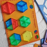 PATTERN BLOCK BỘ 6 HÌNH 6 MÀU/ HÌNH KHỐI MUÔN MÀU/ Giáo cụ montessori