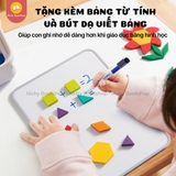 Đồ Chơi Xếp Hình Gỗ Nam Châm Hình Học Mideer Magnetic Geometry Blocks 250pcs Tặng Kèm Bảng Từ Tính