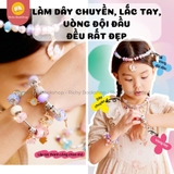 Vòng tay cho bé gái kèm charm lắc tay Mideer Girls Power Lacing Beads Fantastic Garden Hộp quà tặng